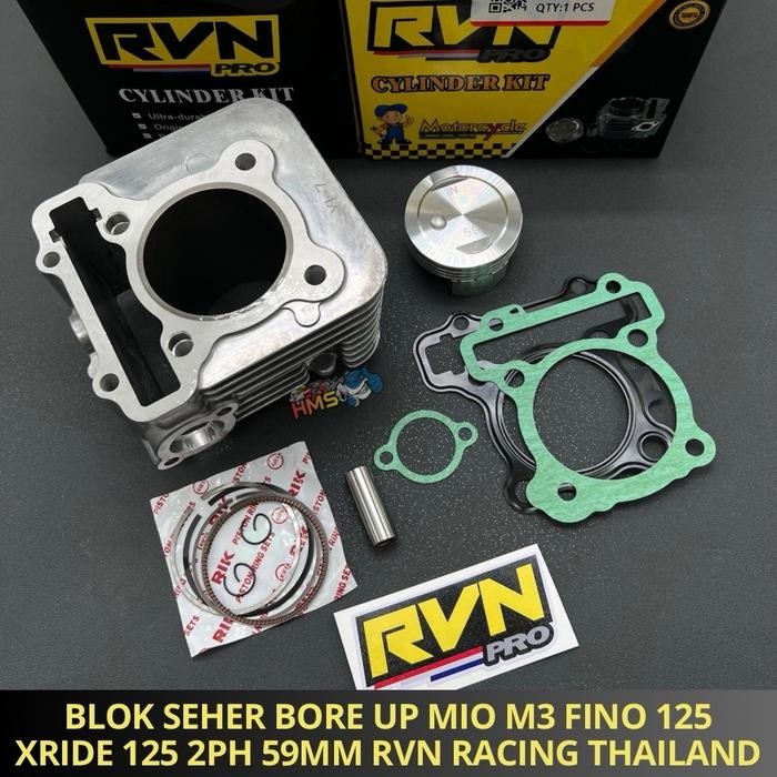 Blok Seher Boring Boringan Paket Boreup Bore Up Mio M3 Fino 125 Mio Soul Gt Xride 125 54 54,5 59