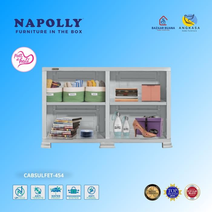 Cabsulfet 454 - Napolly - Buffet Plastik - Lemari Tv Plastik Kokoh Awet Warna Putih Coklat Anti