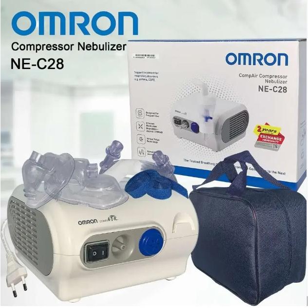 JTTOP" NEBULIZER OMRON NE C28 ALAT UAP PERNAFASAN BAYI ANAK DEWASA BATUK FLU