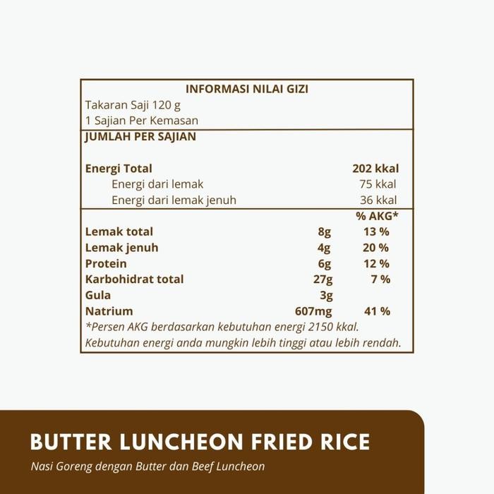 

SATU PORSI BUTTER LUNCHEON FRIED RICE FROZEN FOOD READY MEAL