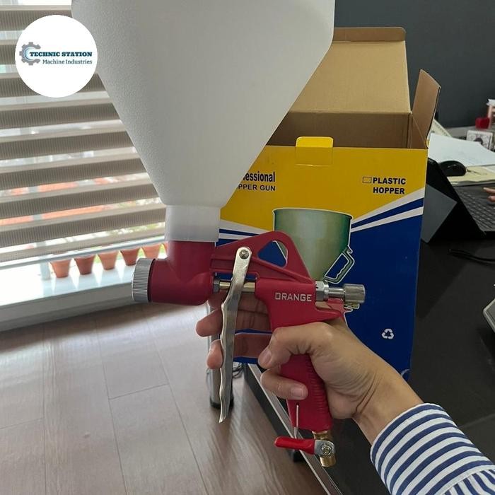 Murah Spray Gun Tekstur Orange Alat Semprot Cat Tekstur Hooper Gun