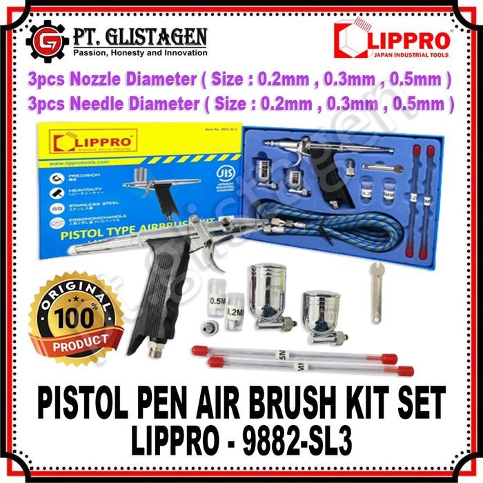 Paling Berkualitas Lippro Air Brush Pen Brush Airbrush Kit Set Pen Semprot Cat Kompressor Original