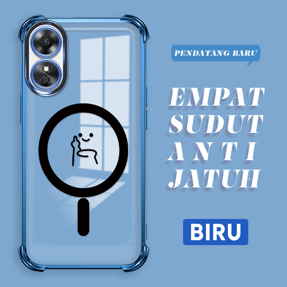 Casing Transparan Mode Logo For OPPO A17 A17K Case Phone Soft Cassing Softcase Kesing DLJ-S3-0349