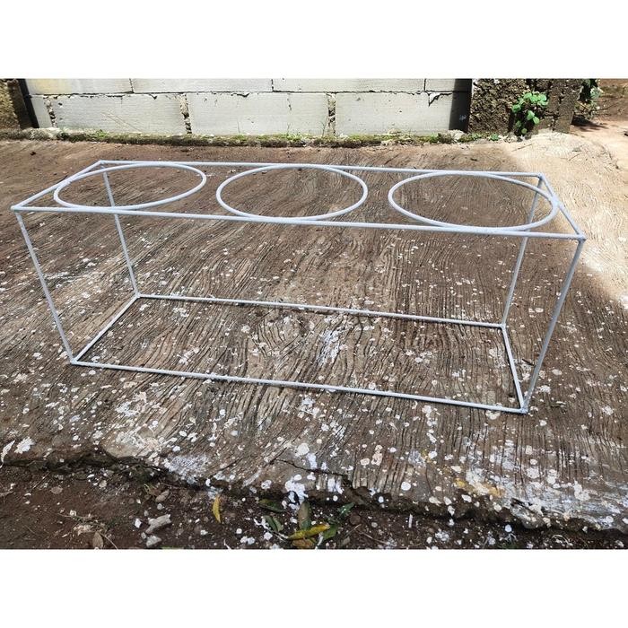 Mode Vintage 60Cm / Pot Standing Besi / Rak Pot Bunga Besi Persegi Panjang / Pot Besi Minimalis /