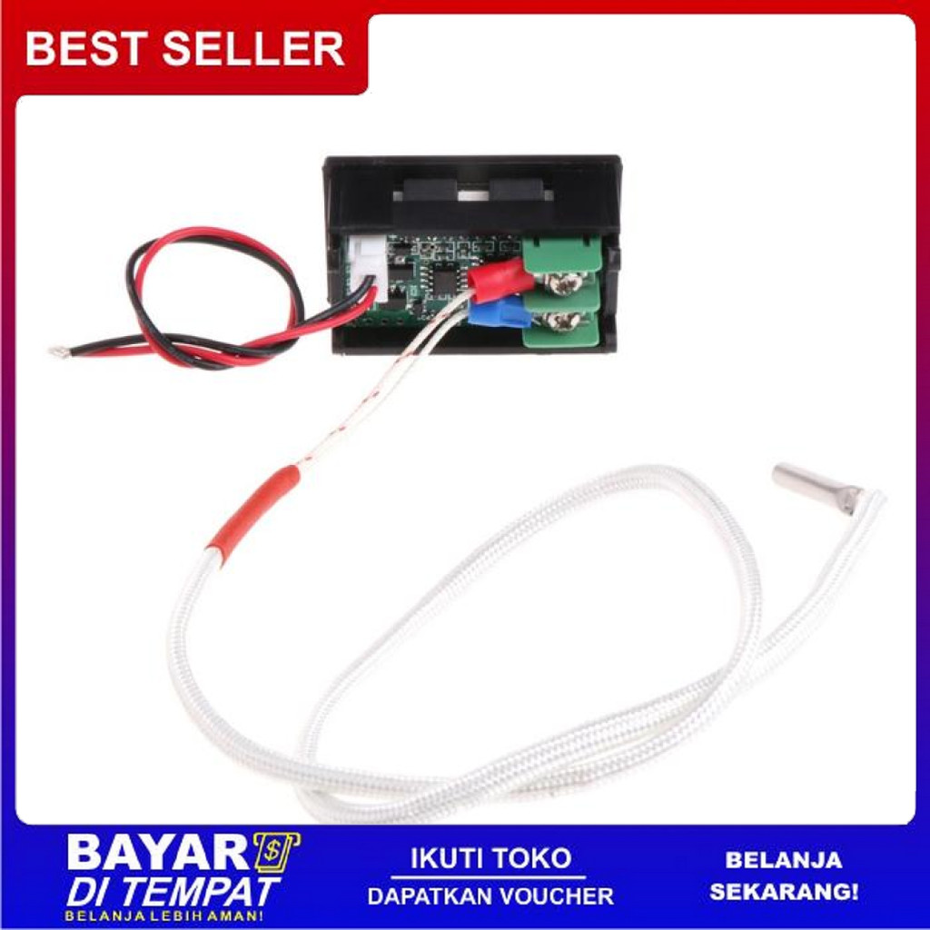 FREE ONGKIR SUPER DIGITAL TEMPERATURE METER LED DISPLAY K-TYPE THERMOCOUPLE TEMP BISA COD