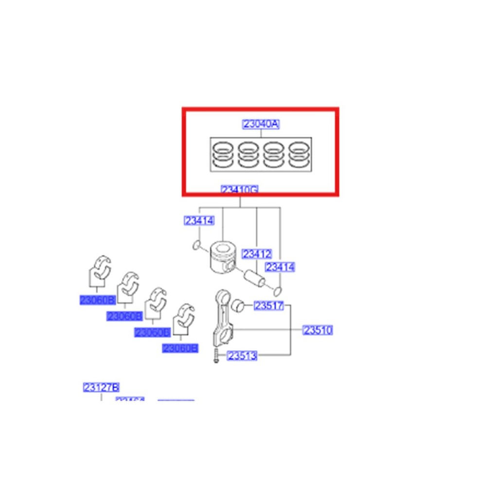RING SET PISTON STANDAR HYUNDAI SANTA FE