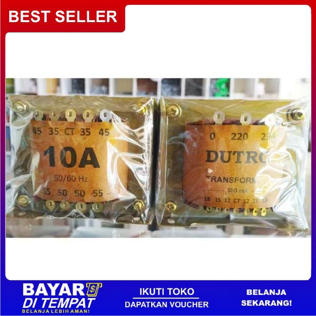 FREE ONGKIR TRAFO DUTRO 10A CT 55 TRAFO 10A CT 55V BISA COD