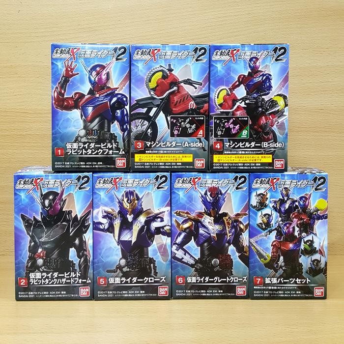 SHODO-X Kamen Raida 12 [7/SET] Masked Rider Build RabbitTank Rabbit Tank Hazard Hazard Form Machine