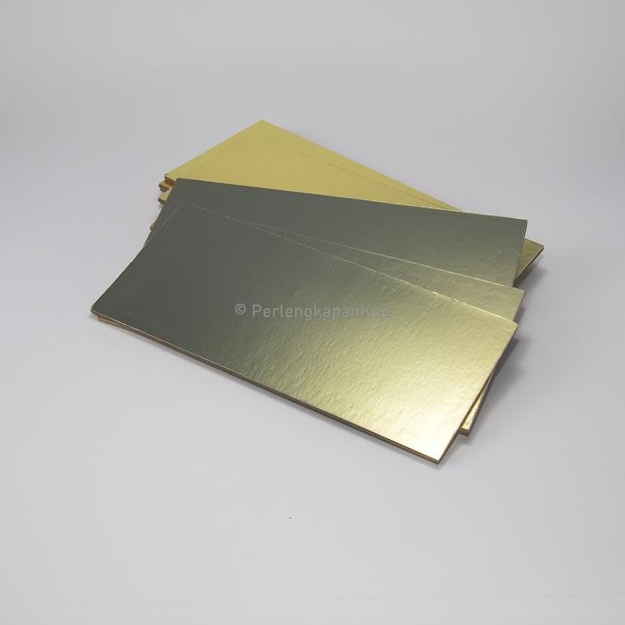 Alas kue tart / Tatakan kue ulang tahun Gold ukuran 10x25 & 10x20 cm