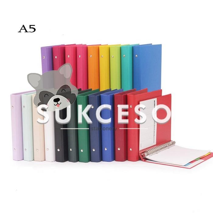 

ORIGINAL ool Binder A5 1324 Multiring / Buku Loose Leaf 20 Ring Besi READY STOCK
