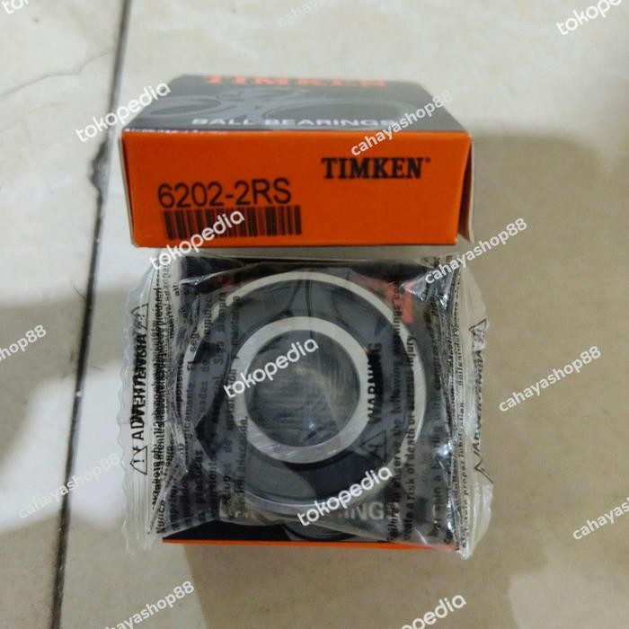 (TERLARIS) Bearing 6202 2Rs ( Tutup karet ) Merk TIMKEN Asli (TERBAIK) (TERBARU) (TERMURAH)