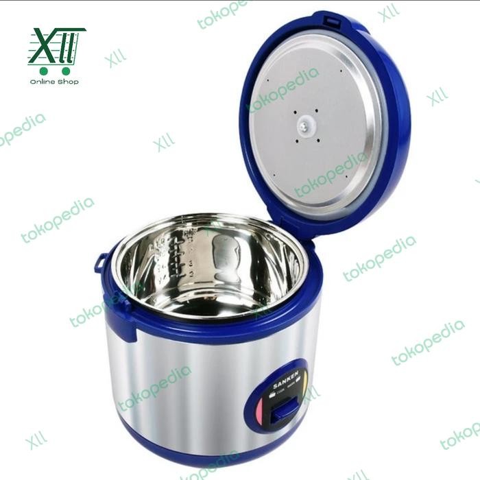 Sanken Sj~203Bl Rice Cooker 1 Liter Com Inner Pot Stainless