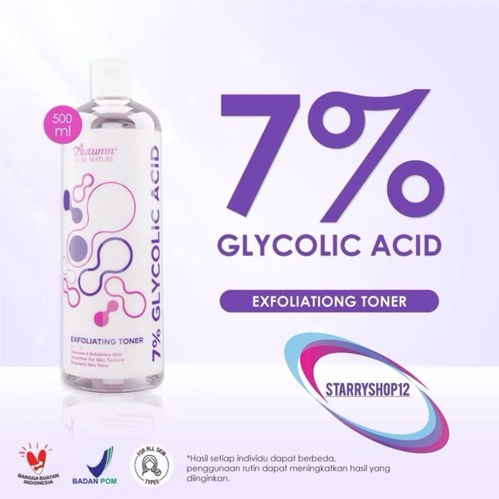 Autumn Glycolic Acid 7% ml Toning Solution Exfoliating Toner (white) ML autumn AUTUMN GLYCOLIC ACID