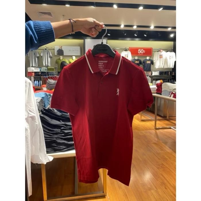 Baju Kaos Kerah Pria Small Lion Polo Giordano Original