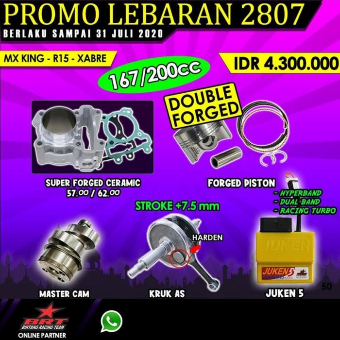 PROMO PAKET BRT ( R15,MX KING,XABRE )