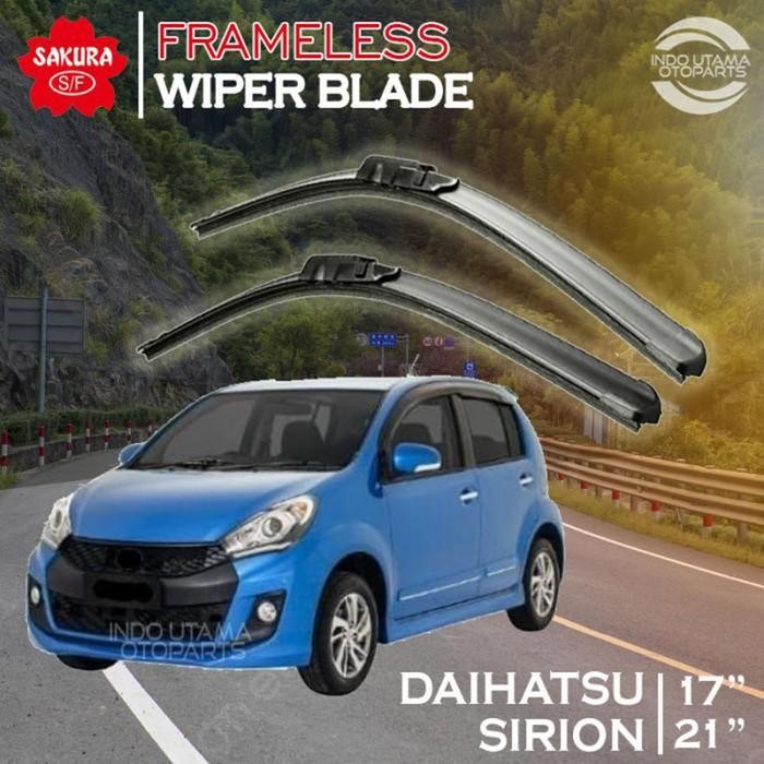 Wiper Frameless Daihatsu Sirion Karet Kaca Mobil Sakura