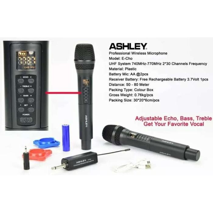 Mic Wireless Ashley E cho Echo Original Ashley Microphone Mik