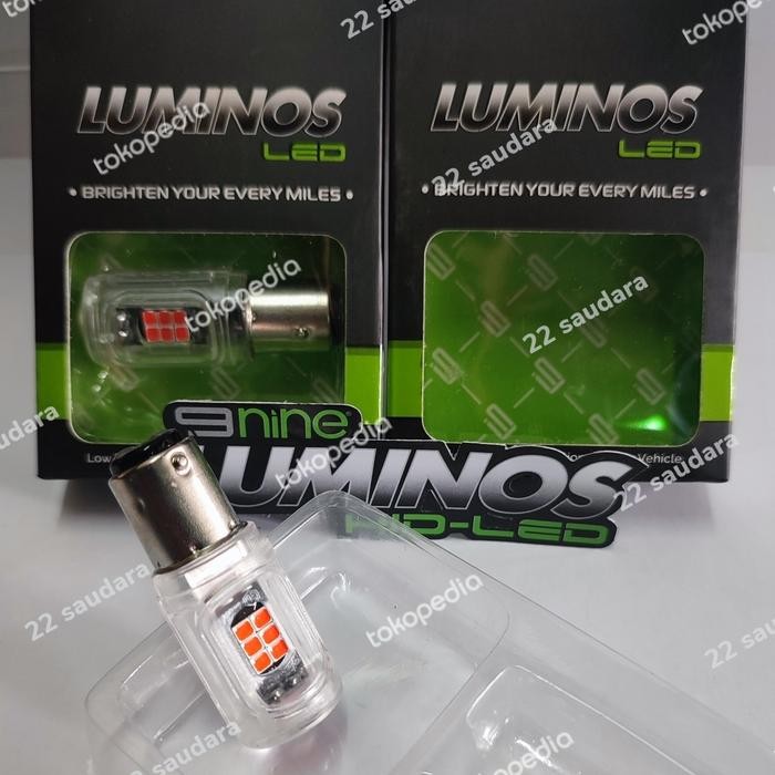 (TERLARIS) lampu led rem luminos S25 3030-16 titik kaki 2, stop rem manteng kedip (TERBAIK)