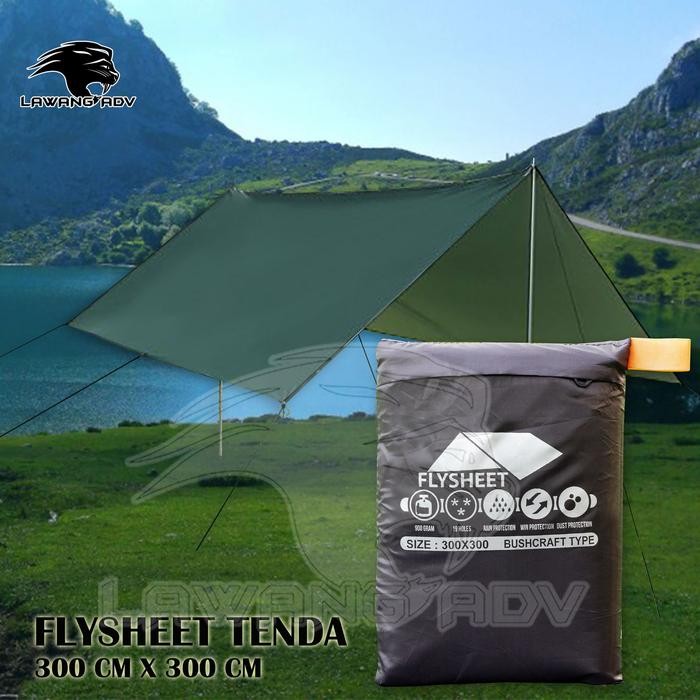 Flysheet 3X3 / Flysheet 3X3 Yr Flysheet Waterproof Penutup Tenda