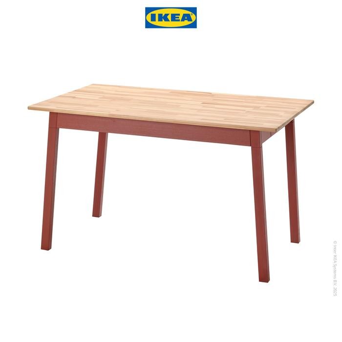 NEW IKEA PINNTORP Meja Makan Minimalis Cokelat/Merah 125x75 cm