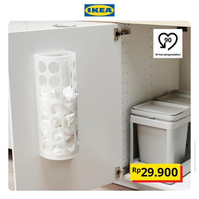 NEW IKEA VARIERA Tempat Kantong Plastik Putih