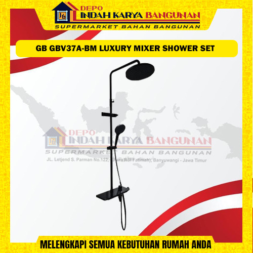 GB GBV37A‑BM Luxury Mixer Shower Set – Paket Shower Hitam Elegan