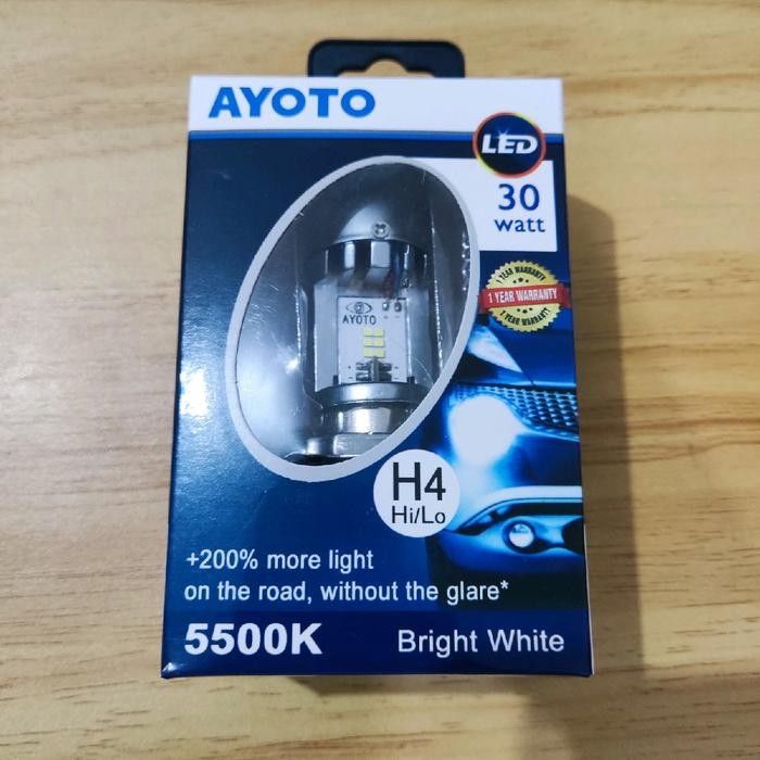 Lampu Ayoto M4A 30 Watt H4 Untuk Motor Mobil Nyala Putih Hi Low