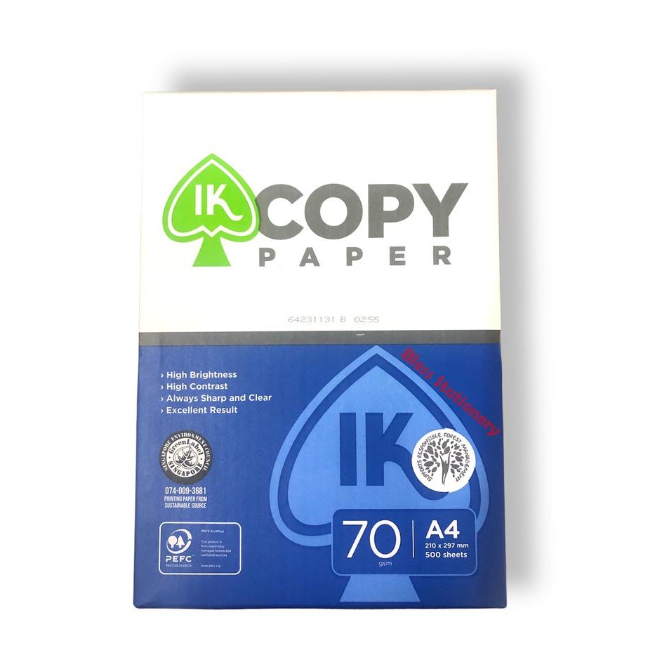 

Kertas A4 70Gram Ik Copy Paper 70 Gsm Kertas Print Kertas Hvs Kertas Fotocopy