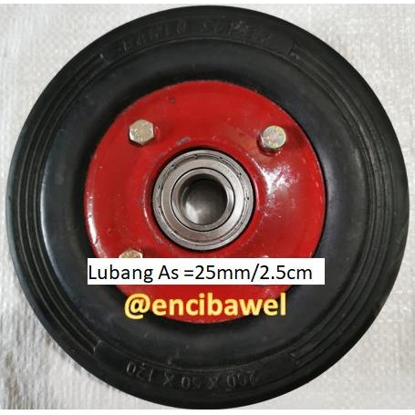 Roda Troli 8 inchi double bearing