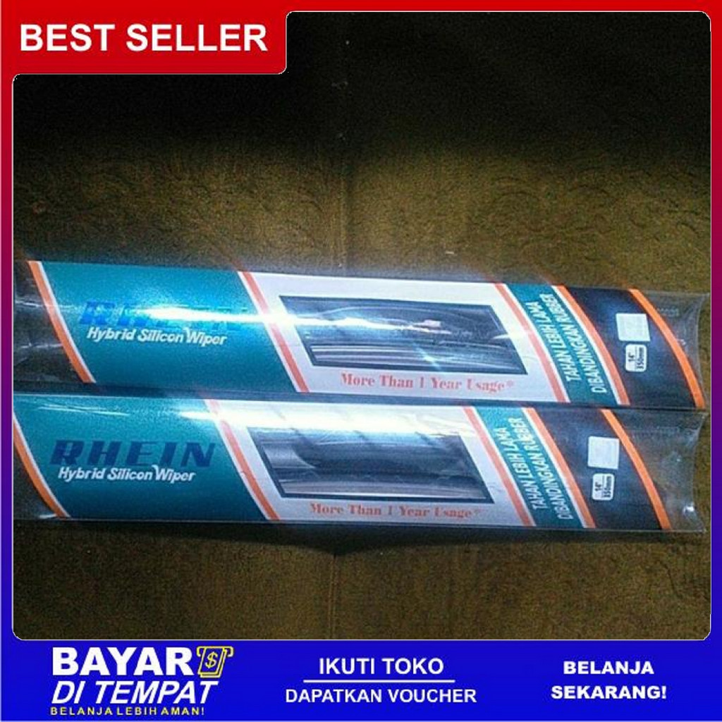 FREE ONGKIR WIPER RHEIN HYBRID SILICON - 14,16,18,20,22,24,26 - PER PCS BISA COD
