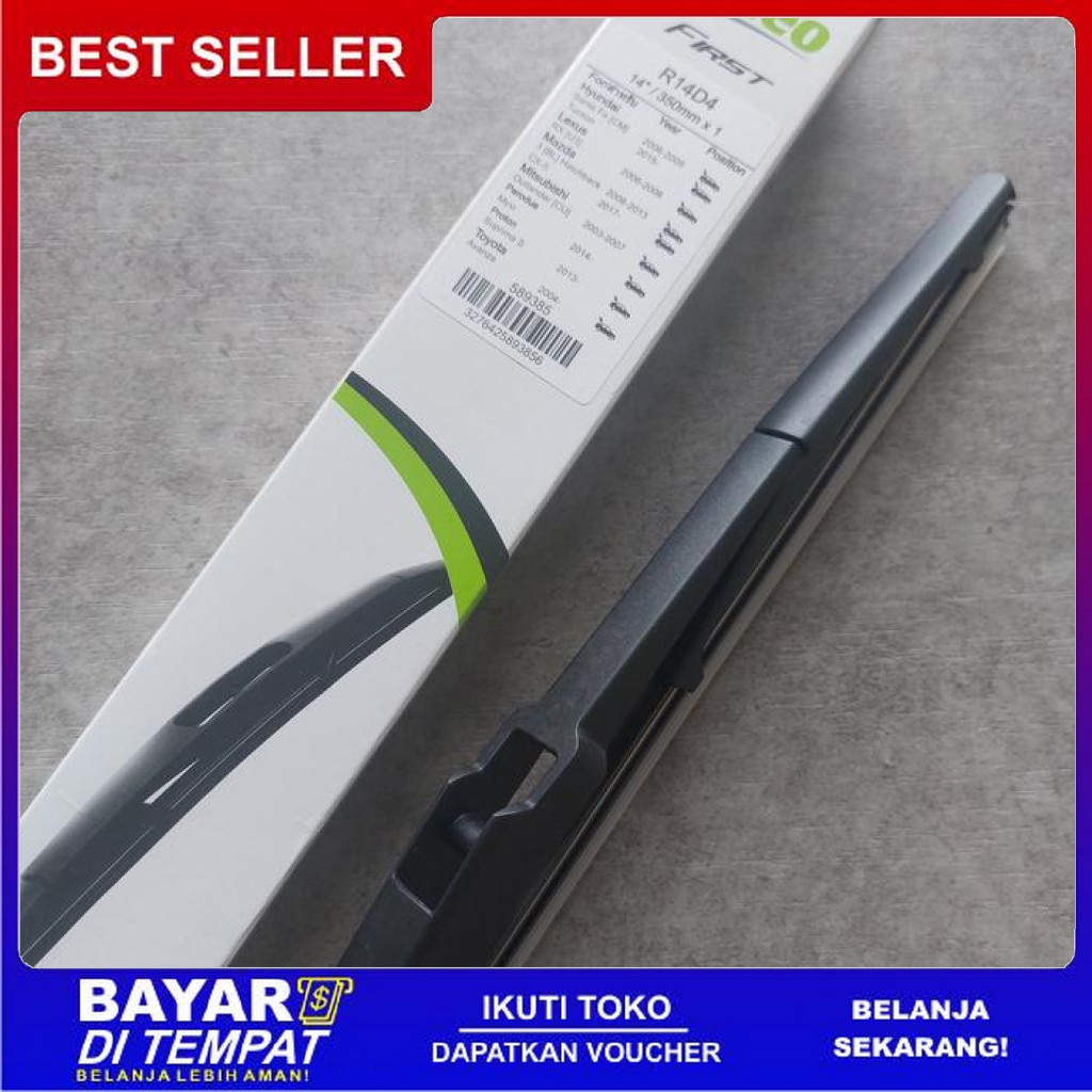 FREE ONGKIR WIPER BELAKANG MOBIL VALEO FIRST REAR WIPER 12 INCH 14 INCH LOCK 2 LOCK 3 R12D2 H306