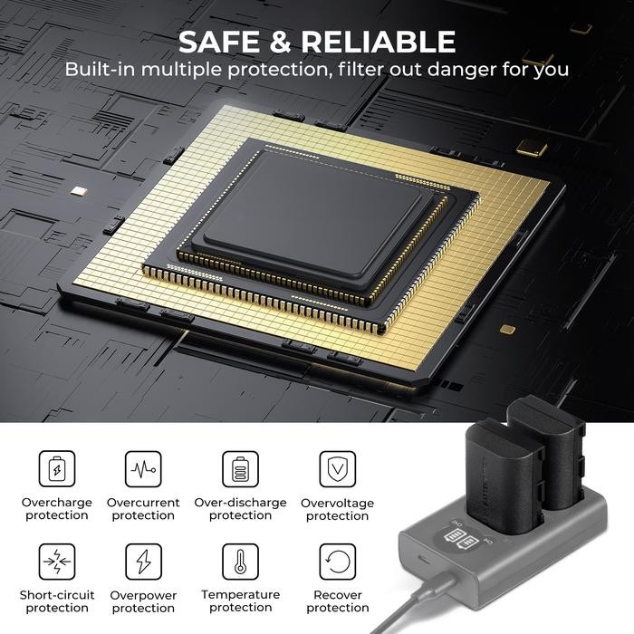 K&F Concept Baterai Canon Eos LP-E6NH Battery 90D 80D 70D 5D Eos R (TERBAIK) (TERBARU) (TERMURAH)