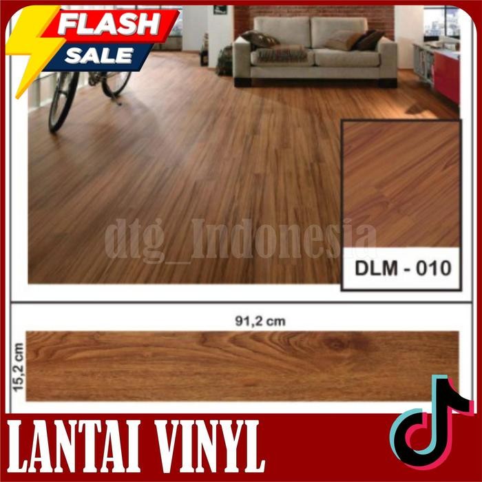 (Allthebest) [10 LEMBAR] Vinyl Stiker Lantai Kayu Vynil Lantai Premium Dekor Rumah Size