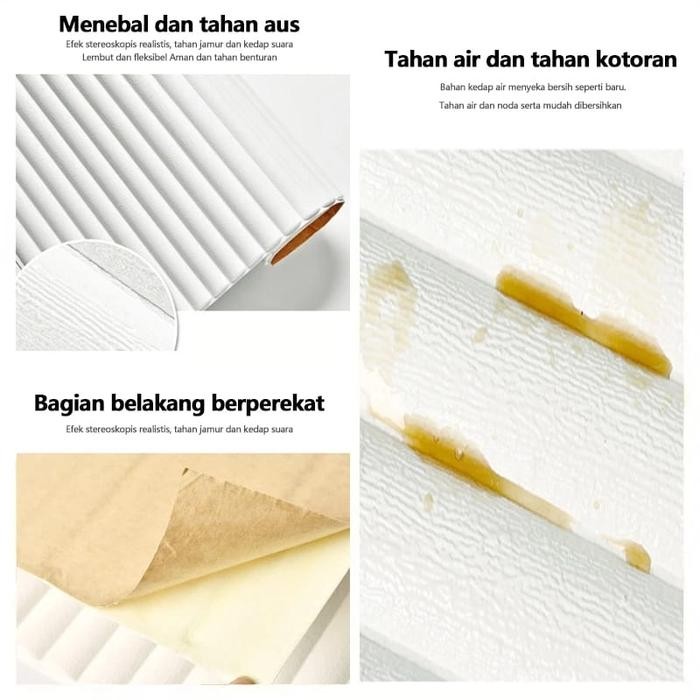 (Allthebest) Wallpaper stiker dinding / Wallpaper Foam 3D Motif / PLAFON WALLPAPER MU Dekorasi Kamar