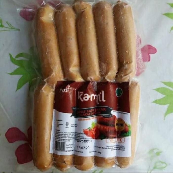 

(Allthebest) Kamil Sosis Sapi Bakar Lada Hitam, Isi 10, Kemasan 500gr