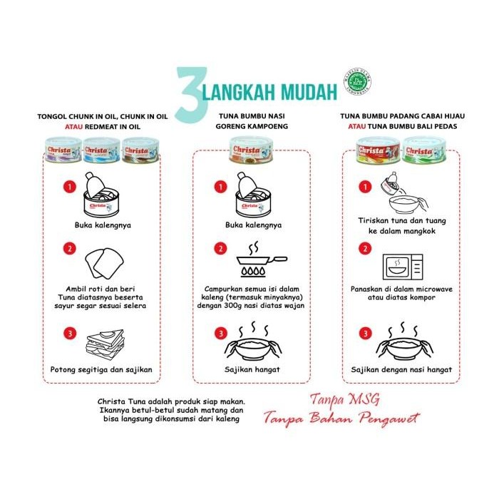 

(Allthebest) Christa Tuna Kaleng Chunk in Oil - Kemasan 95 gr
