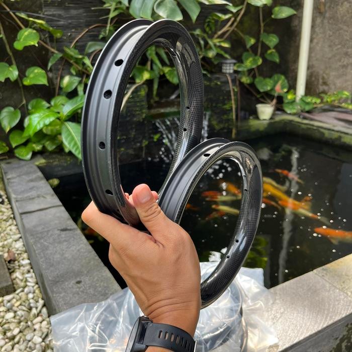 TERLARIS [ PROMO ] Rims Carbon wheelset pushbike 12 BERKWALITAS READY STOCK