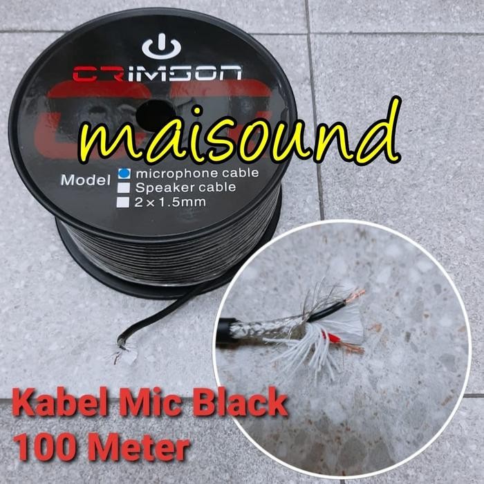 KABEL MIC CRIMSON HITAM 100 METER CABLE MICROPHONE CRIMSON ORIGINAL