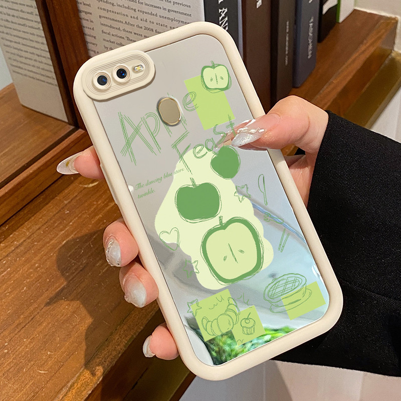 Casing Hp OPPO A7 OPPO A5s OPPO A12 OPPO A12S A11k Case Cesing ponsel cermin Silikon HP Kasing Apple