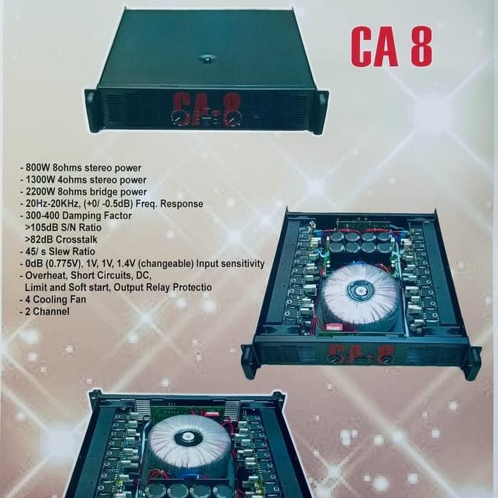 power amplifier CA8 bridge 2200watt 8ohm