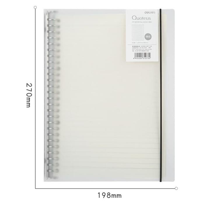 

MAP BINDER NOTE LOOSE LEAF TRANSPARAN PUTIH B5 26 RING BESI 60 LEMBAR KODE 365