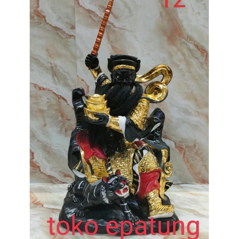 Ready Stok patung rupang dewa han tan kong / tio guan suei - 12 inch - fiber