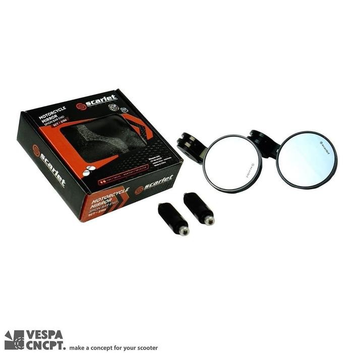 READYY Bar end mirror scarlet Vespa Sprint Primavera Lx S Gts 3v Iget All