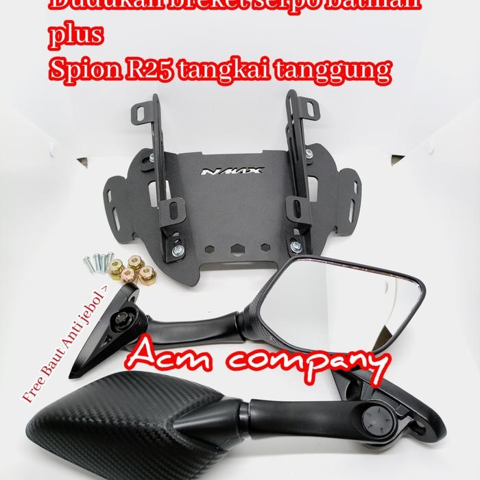 READYY Spion Variasi Nmax New 2020 2021 Spion R25 Tanggung Plus breket batman