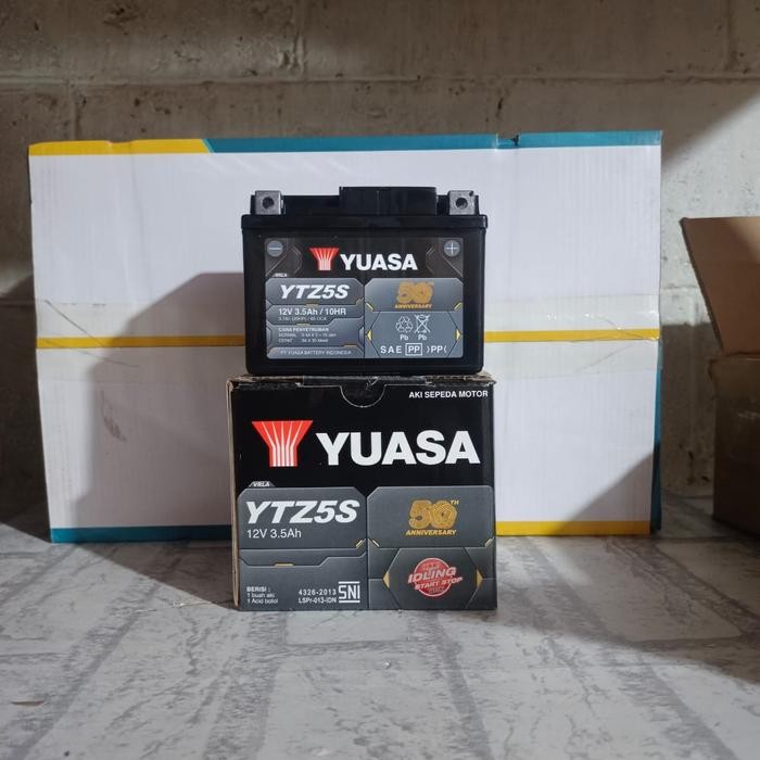 Langsung Kirim  AKI MOTOR YAMAHA Xeon, Byson, Vixion, mio YTZ5S YUASA Aki Kering