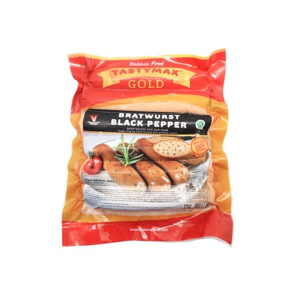 

TASTYMAX BRATWURST BLACKPEPPER 500 GR - SOSIS