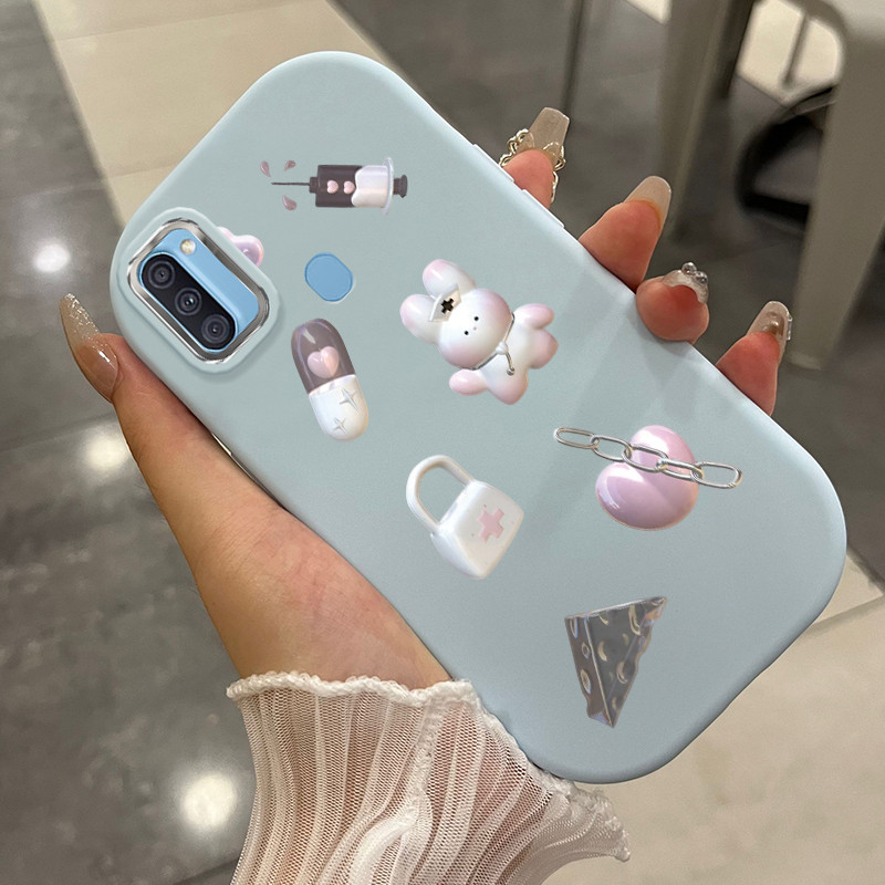 Casing Hp Untuk Samsung Galaxy A11 M11 Case Casing ponsel Cesing pelindung Silikon HP Kesing Dunia b