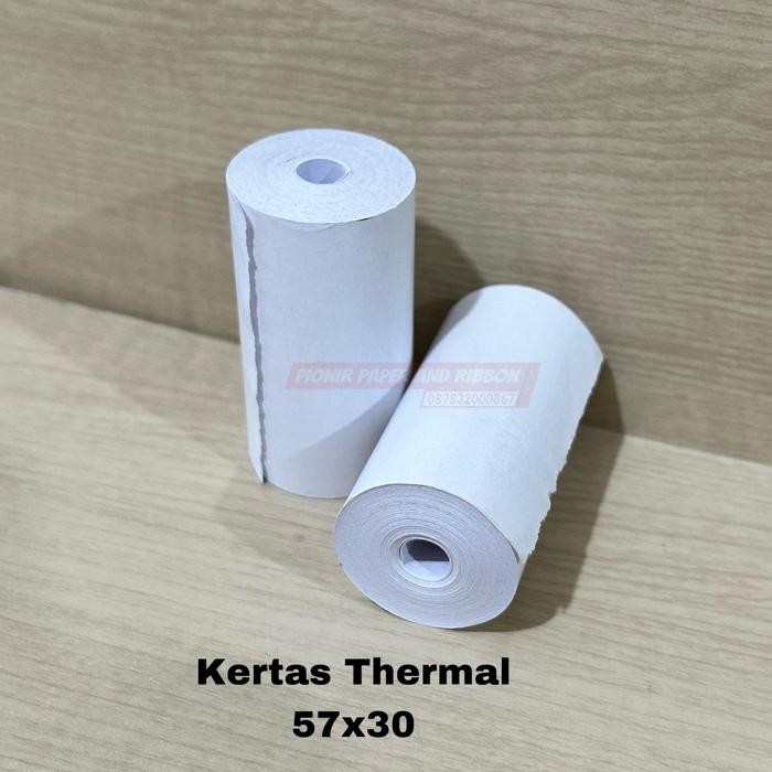 

kertas Thermal ukuran 57x30 tanpa core harga murah