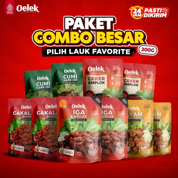 

Oelek Paket 2 Varian Besar (Lauk Siap Saji)