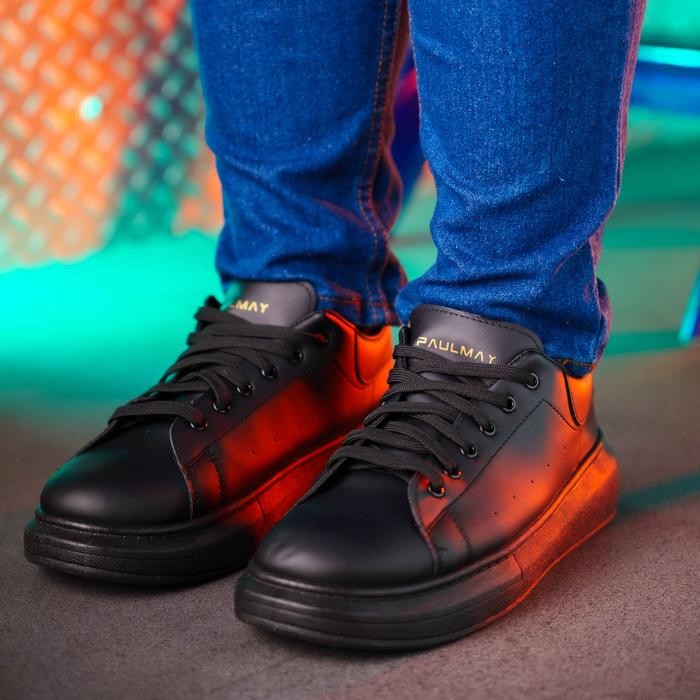 Paulmay - Sepatu Sneakers Pria Wanita Orlando Black Casual Shoes